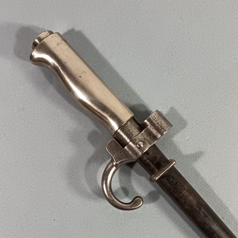 BAIONNETTE LEBEL MODELE 1886 PREMIER TYPE AVEC QUILLON POIGNEE MAILLECHORT "LA ROSALIE" GUERRE 1914 1918