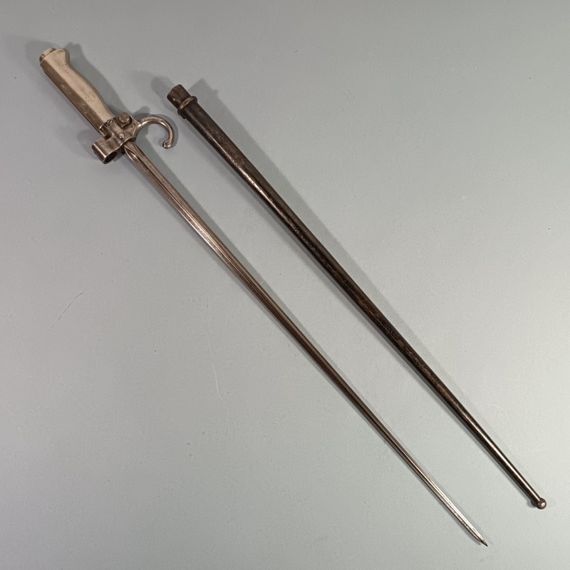BAIONNETTE LEBEL MODELE 1886 PREMIER TYPE AVEC QUILLON POIGNEE MAILLECHORT "LA ROSALIE" GUERRE 1914 1918