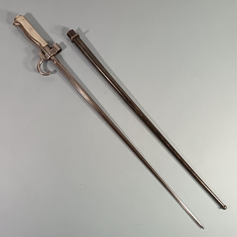 BAIONNETTE LEBEL MODELE 1886 PREMIER TYPE AVEC QUILLON POIGNEE MAILLECHORT "LA ROSALIE" GUERRE 1914 1918