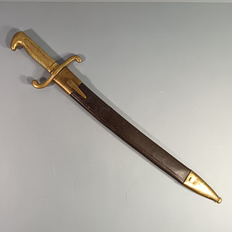 FASCHINENMESSER ALLEMAND MODELE 1864 DATE 1872 AVEC REGIMENT DU FASCINE ET DU FOURREAU 50.A.E.1.92. ET 84.A.1.4.