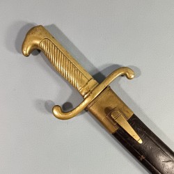 FASCHINENMESSER ALLEMAND MODELE 1864 DATE 1872 AVEC REGIMENT DU FASCINE ET DU FOURREAU 50.A.E.1.92. ET 84.A.1.4.