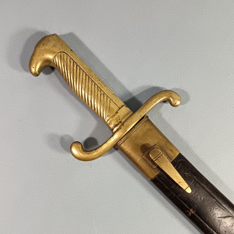 FASCHINENMESSER ALLEMAND MODELE 1864 DATE 1872 AVEC REGIMENT DU FASCINE ET DU FOURREAU 50.A.E.1.92. ET 84.A.1.4.