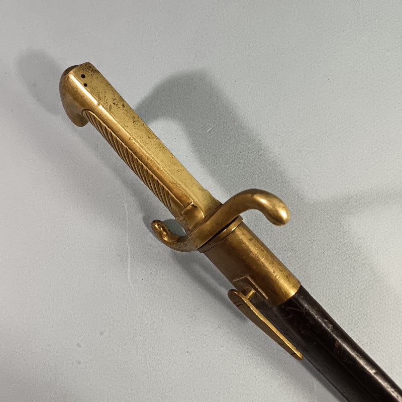 FASCHINENMESSER ALLEMAND MODELE 1864 DATE 1872 AVEC REGIMENT DU FASCINE ET DU FOURREAU 50.A.E.1.92. ET 84.A.1.4.