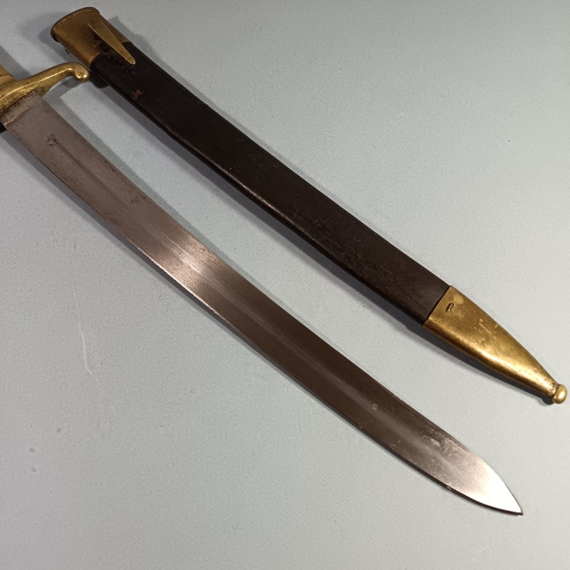 FASCHINENMESSER ALLEMAND MODELE 1864 DATE 1872 AVEC REGIMENT DU FASCINE ET DU FOURREAU 50.A.E.1.92. ET 84.A.1.4.
