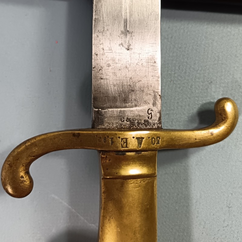 FASCHINENMESSER ALLEMAND MODELE 1864 DATE 1872 AVEC REGIMENT DU FASCINE ET DU FOURREAU 50.A.E.1.92. ET 84.A.1.4.