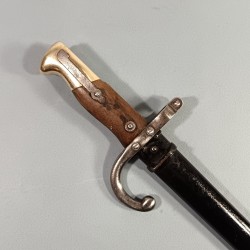 BAIONNETTE DE MARINE POUR FUSIL MODELE 1878 KROPATSCHEK DATE 1879 FOURREAU LAQUE NOIR