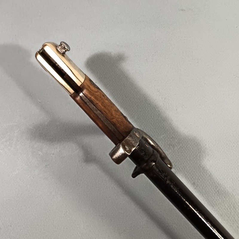 BAIONNETTE DE MARINE POUR FUSIL MODELE 1878 KROPATSCHEK DATE 1879 FOURREAU LAQUE NOIR