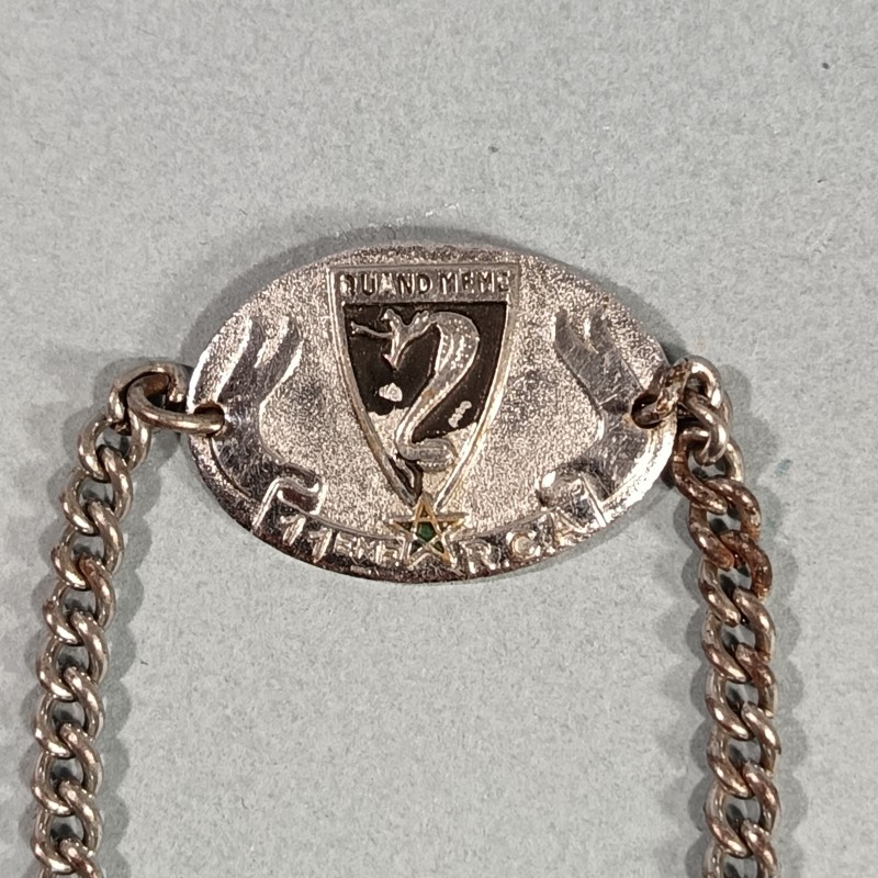 PLAQUE D'IDENTITE GOURMETTE POUR SOLDAT DU 11 ème RCA REGIMENT DE CHASSEURS D'AFRIQUE 1941 - 1959