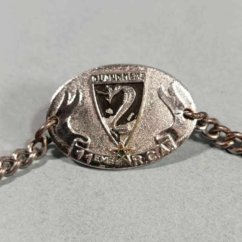 PLAQUE D'IDENTITE GOURMETTE POUR SOLDAT DU 11 ème RCA REGIMENT DE CHASSEURS D'AFRIQUE 1941 - 1959