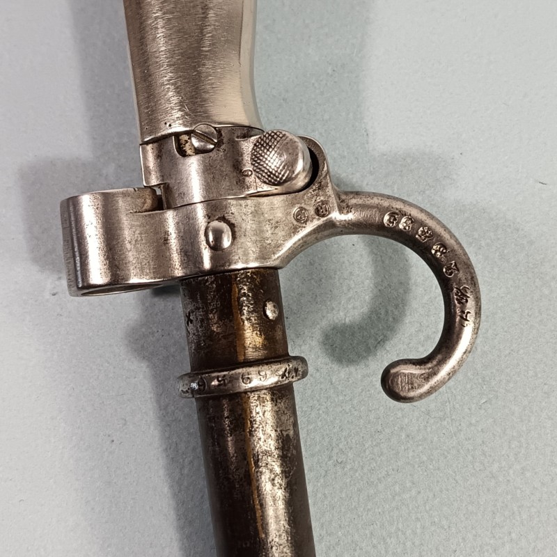 BAIONNETTE LEBEL MODELE 1886 PREMIER TYPE AVEC QUILLON POIGNEE MAILLECHORT "LA ROSALIE" GUERRE 1914 1918