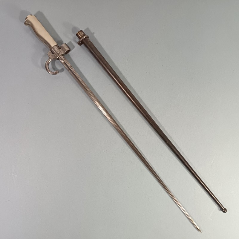 BAIONNETTE LEBEL MODELE 1886 PREMIER TYPE AVEC QUILLON POIGNEE MAILLECHORT "LA ROSALIE" GUERRE 1914 1918