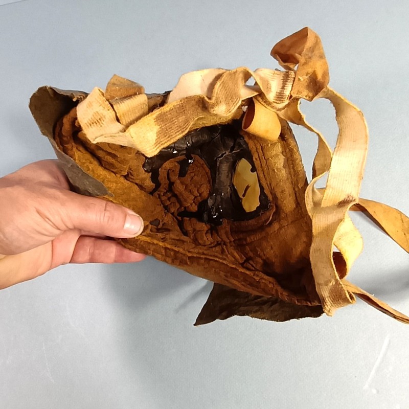 RARE MASQUE A GAZ M2 GUERRE 1914 1918 RARE TOILE BLEUE MUSETTE DE TRANSPORT ARTILLEUR AU 252 ème REGT D'ARTILLERIE