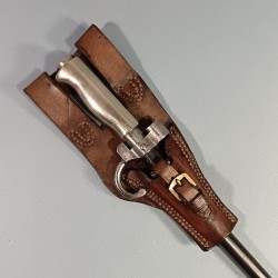 BAIONNETTE LEBEL MODELE 1886 PREMIER TYPE AVEC QUILLON POIGNEE MAILLECHORT "LA ROSALIE" GUERRE 1914 1918 AVEC SON CUIR