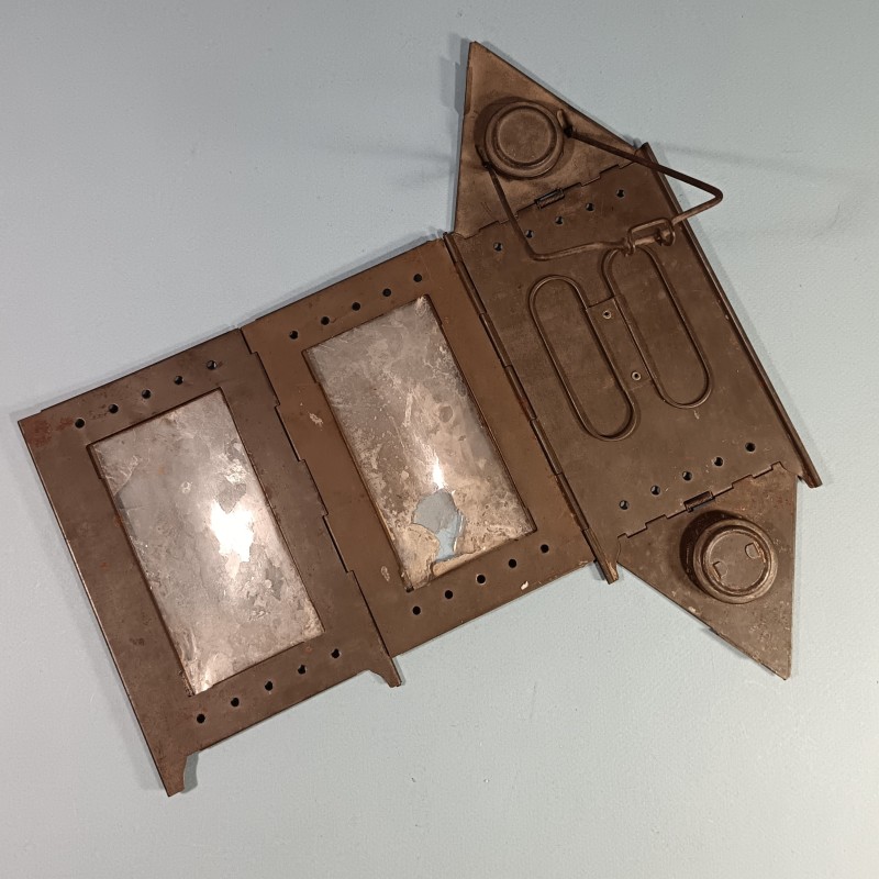 LANTERNE PLIANTE AVEC SA HOUSSE LAMPE DE TYPE MONJARDET EQUIPEMENT INDIVIDUELLE DU SOLDAT GUERRE 1914 1918