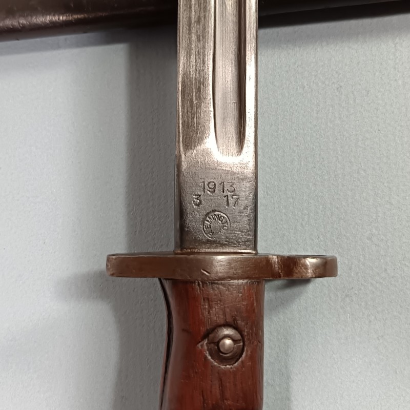 BAIONNETTE US REMINGTON MODELE 1913 DATEE 1917 POUR FUSIL ENFIELD P-1914 OU P14 OU N°3 MKI MARQUAGES EGYPTIENS