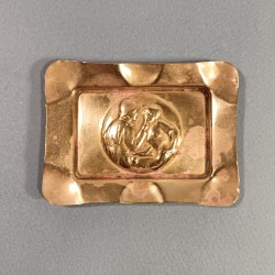 PETIT CENDRIER SOUVENIR GUERRE 1914 1914 ARTISANAT DE TRANCHEES