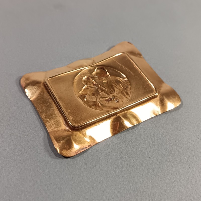 PETIT CENDRIER SOUVENIR GUERRE 1914 1914 ARTISANAT DE TRANCHEES