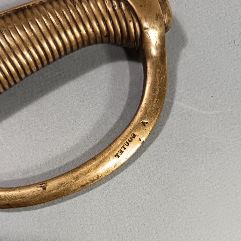 SABRE BRIQUET INFANTERIE MODELE AN IX PREMIER EMPIRE GARDE BOUTET ET LAME AVEC DEVISE EN NORVEGIEN AVEC SON FOURREAU