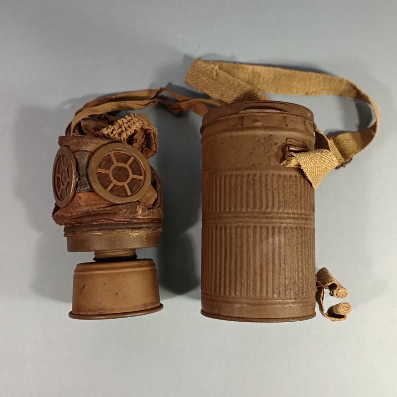 MASQUE A GAZ ARS 1917 ARS17 MASQUE ET BOITIER DATES DES ANNEES 1925-28 APAREIL RESPIRATOIRE SPECIAL