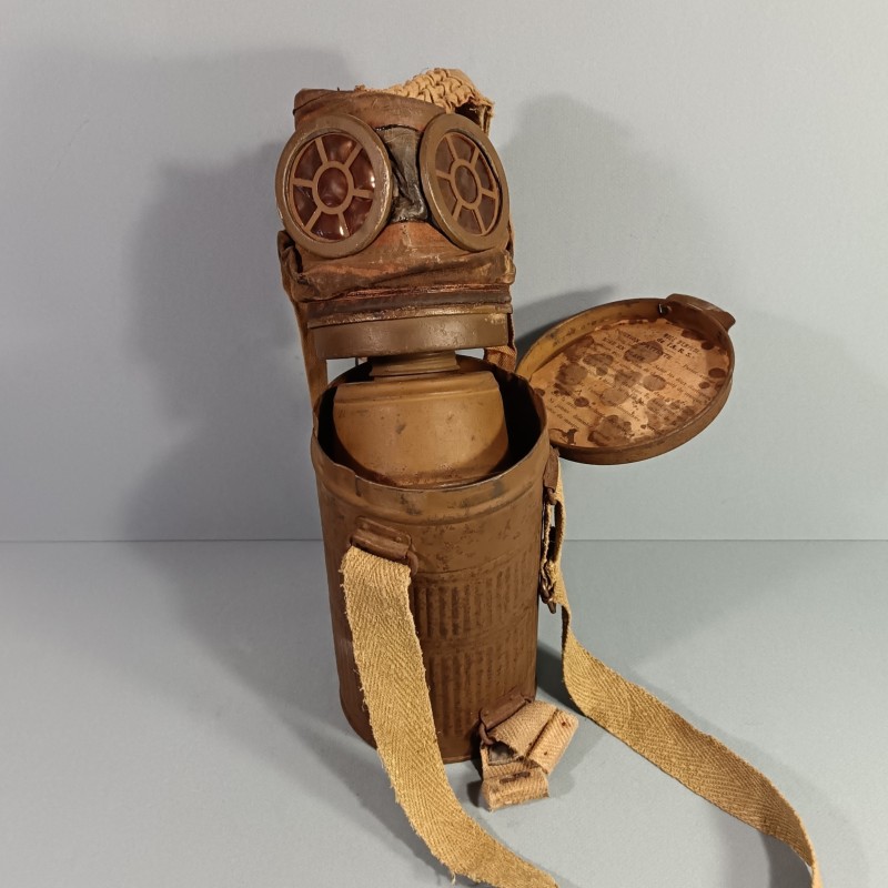 MASQUE A GAZ ARS 1917 ARS17 MASQUE ET BOITIER DATES DES ANNEES 1925-28 APAREIL RESPIRATOIRE SPECIAL