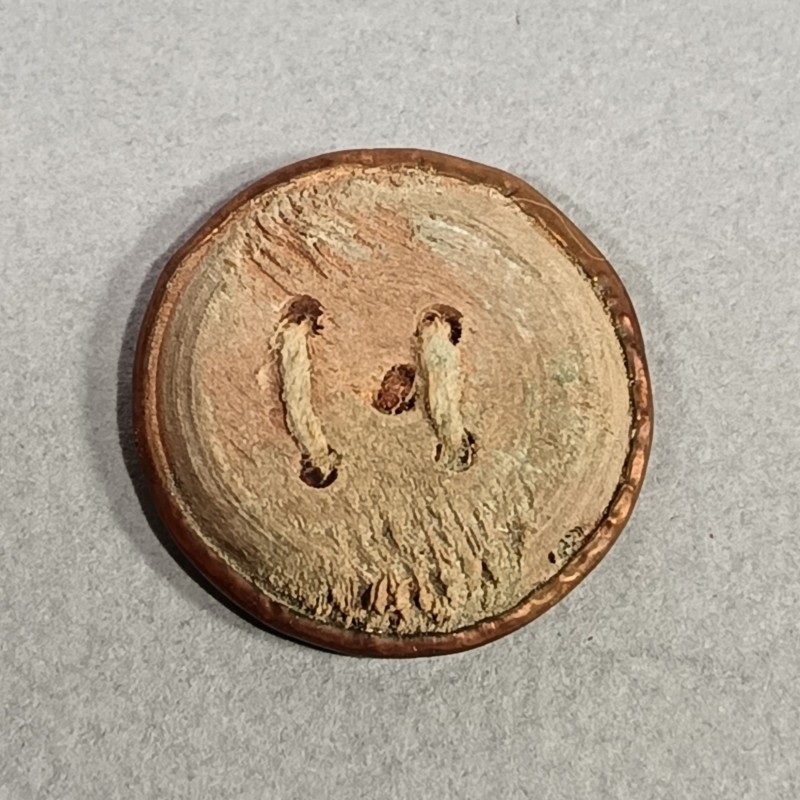 BOUTON ARMEE REVOLUTIONNAIRE MODELE 1790 1792 SUR FOND BOIS GRAND MODULE DIAMETRE 2.7 cm REVOLUTION FRANCAISE