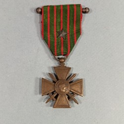 FRANCE CROIX DE GUERRE 1914-1918 AVEC UNE ETOILE POUR CITATION DU REGIMENT FRENCH WAR CROSS WW1