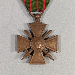 FRANCE CROIX DE GUERRE 1914-1918 AVEC UNE ETOILE POUR CITATION DU REGIMENT FRENCH WAR CROSS WW1