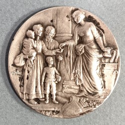 MEDAILLE EN ARGENT DE L'ORPHELINAT MUTUALISTE DE LA POLICE ATTRIBUEE EN 1939