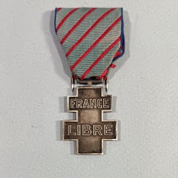 FRANCE MEDAILLE COMMEMORATIVE DES SERVICES VOLONTAIRES DE LA FRANCE LIBRE INSTITUEE DE 1946 A 1958 TAILLE ORDONNANCE