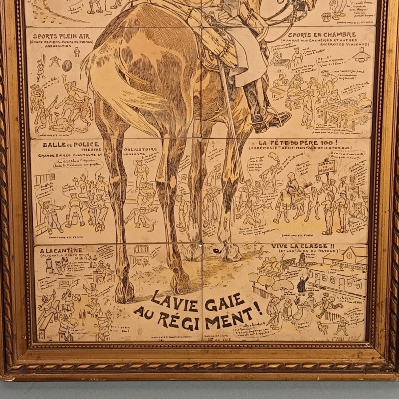 CADRE ENSEMBLE DE 10 CARTES POSTALES MILITAIRES HUMOURISTIQUES LA VIE GAIE AU REGIMENT CAVALERIE FRANCAISE GUERRE 1914 1918