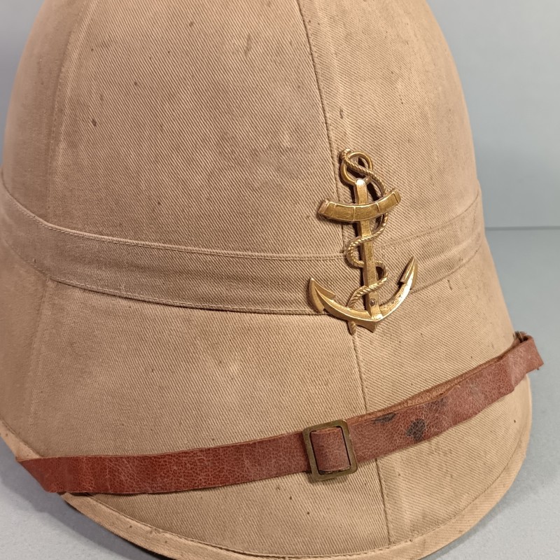 CASQUE COLONIALE INFANTERIE DE MARINE MODELE 1886 "PAIN DE SUCRE" INFANTERIE COLONIALE TROUPES D'AFRIQUE SPAHIS TIRAILLEURS