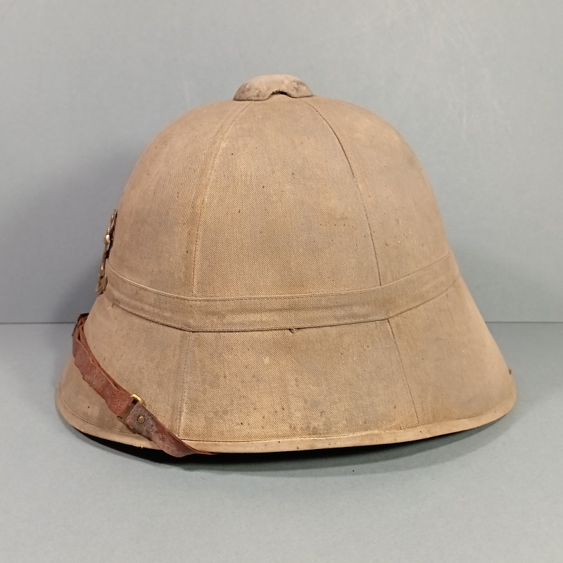 CASQUE COLONIALE INFANTERIE DE MARINE MODELE 1886 "PAIN DE SUCRE" INFANTERIE COLONIALE TROUPES D'AFRIQUE SPAHIS TIRAILLEURS