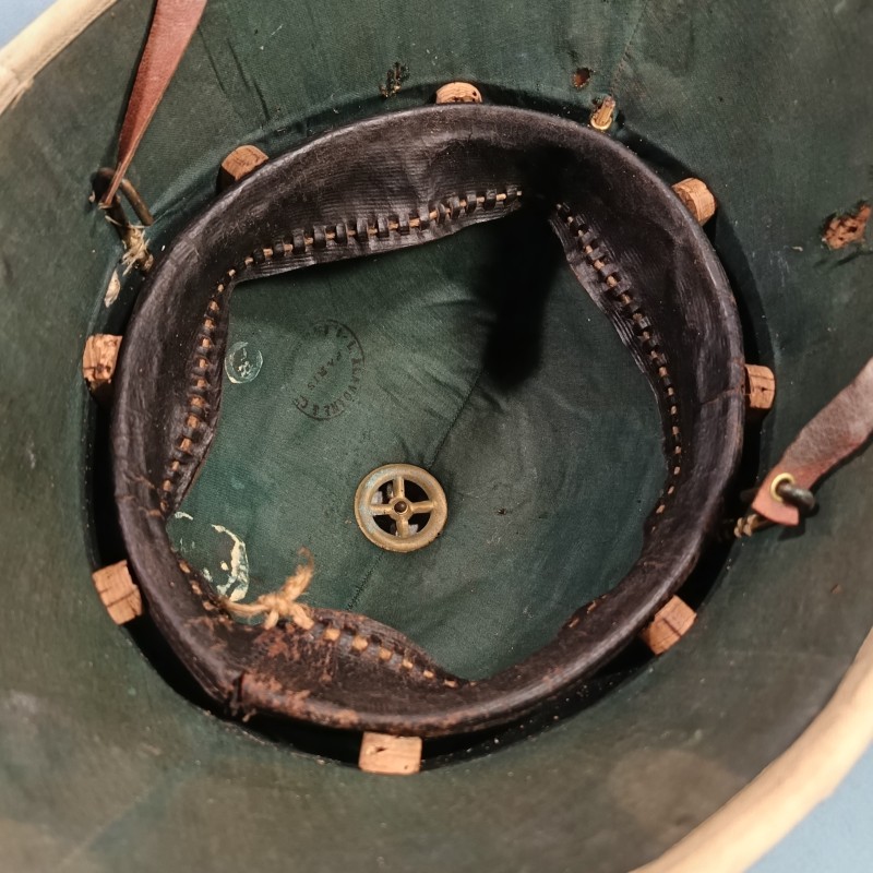 CASQUE COLONIALE INFANTERIE DE MARINE MODELE 1886 "PAIN DE SUCRE" INFANTERIE COLONIALE TROUPES D'AFRIQUE SPAHIS TIRAILLEURS