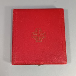 ITALIE VATICAN MEDAILLE ET SA REDUCTION DE COMMANDEUR DE L'ORDRE DU SAINT SEPULCRE DE JERUSALEM EN COFFRET