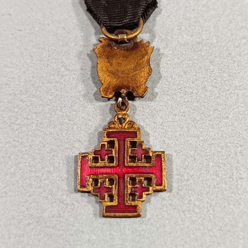 ITALIE VATICAN MEDAILLE ET SA REDUCTION DE COMMANDEUR DE L'ORDRE DU SAINT SEPULCRE DE JERUSALEM EN COFFRET