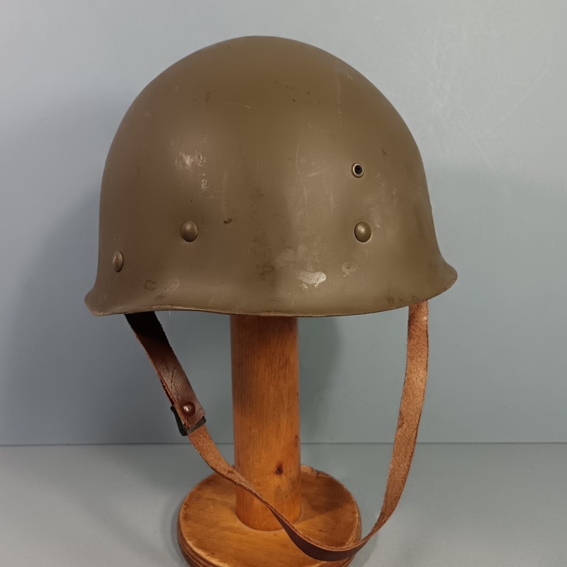 CASQUE FRANCAIS MODELE 1951 AVEC CAMOUFLAGE SALADE MARQUAGE LOURD FRANCK 1954 ET LINER M.P.M.P. MARSEILLE 1954