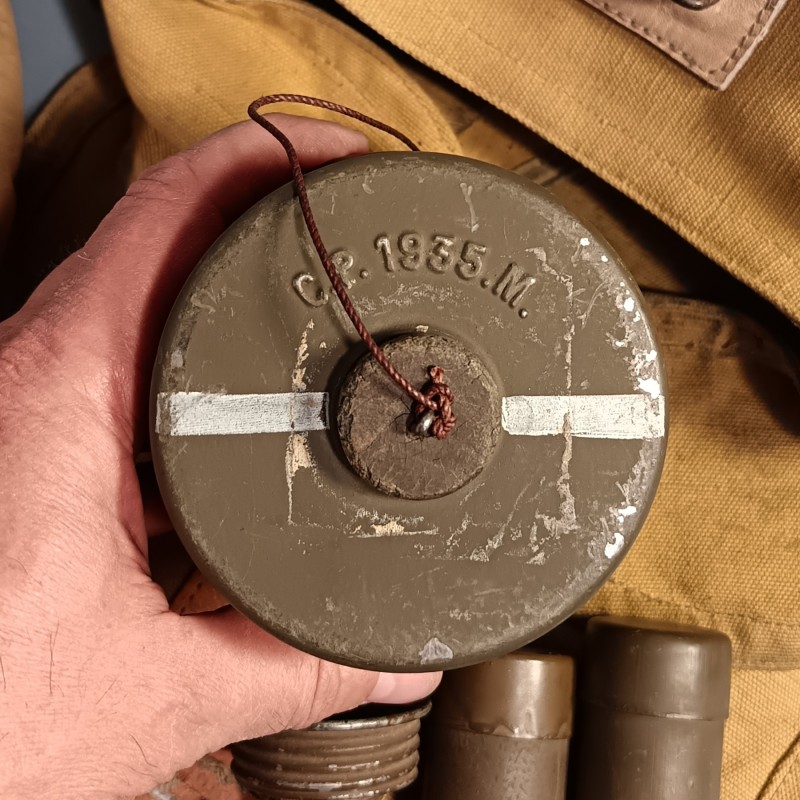 MASQUE A GAZ MILITAIRE FRANÇAIS ANP 31 DATE 1939-40 CARTOUCHE MODELE MB CAMPAGNE DE FRANCE FRENCH GAZ MASK WW2