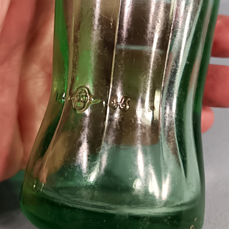 PETITE BOUTEILLE DE COCA COLA US WW2 DATEE 1945 FABRICATION SAN FRANCISCO CALIFORNIE