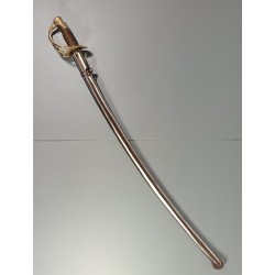 SABRE MODELE 1822 POUR OFFICIERS DE CAVALERIE LEGERE ET D'ARTILLERIE MONTEE LAME COURBE MARQUEE DE CHATELRAULT 1873