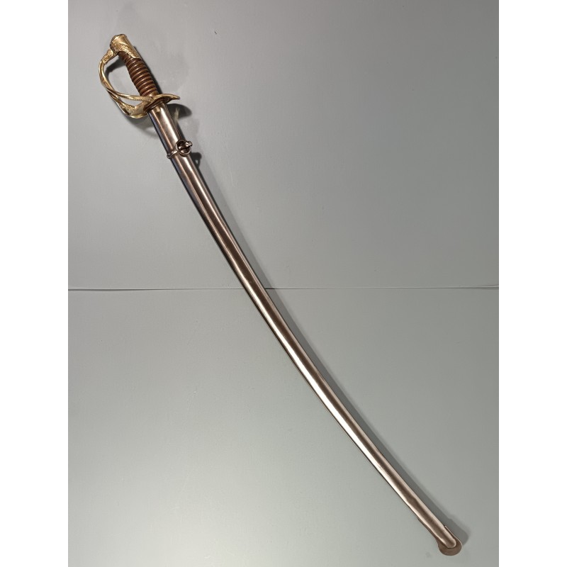 SABRE MODELE 1822 POUR OFFICIERS DE CAVALERIE LEGERE ET D'ARTILLERIE MONTEE LAME COURBE MARQUEE DE CHATELRAULT 1873