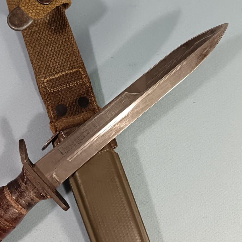 SUPERBE !! COUTEAU DE COMBAT USM3 IMPERIAL MARQUAGE GARDE FOURREAU USM8  B.M.CO. NOMINATIF BOUVIER