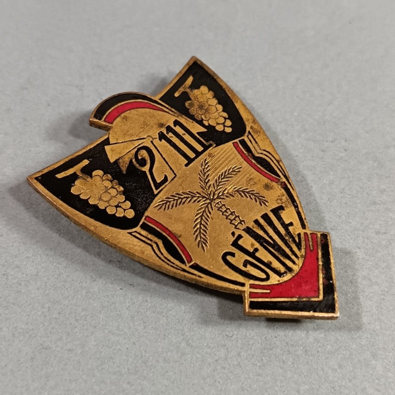 INSIGNE MILITAIRE GENIE 2-111 ème BATAILLON DE TRAVAUX FABRICATION DRAGO PARIS G.1377