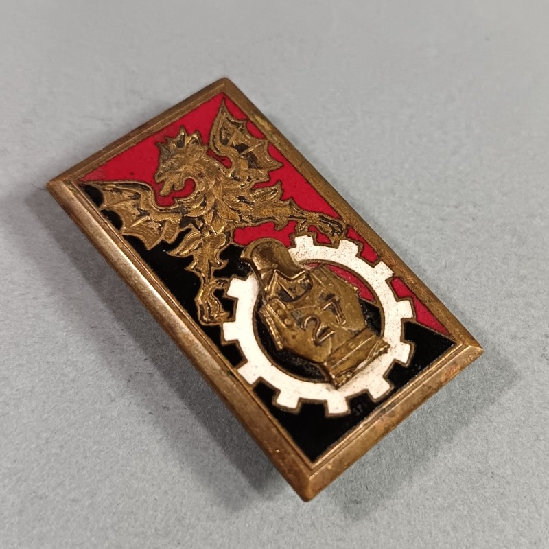 INSIGNE MILITAIRE GENIE 27 ème BATAILLON FABRICATION DRAGO PARIS H.729