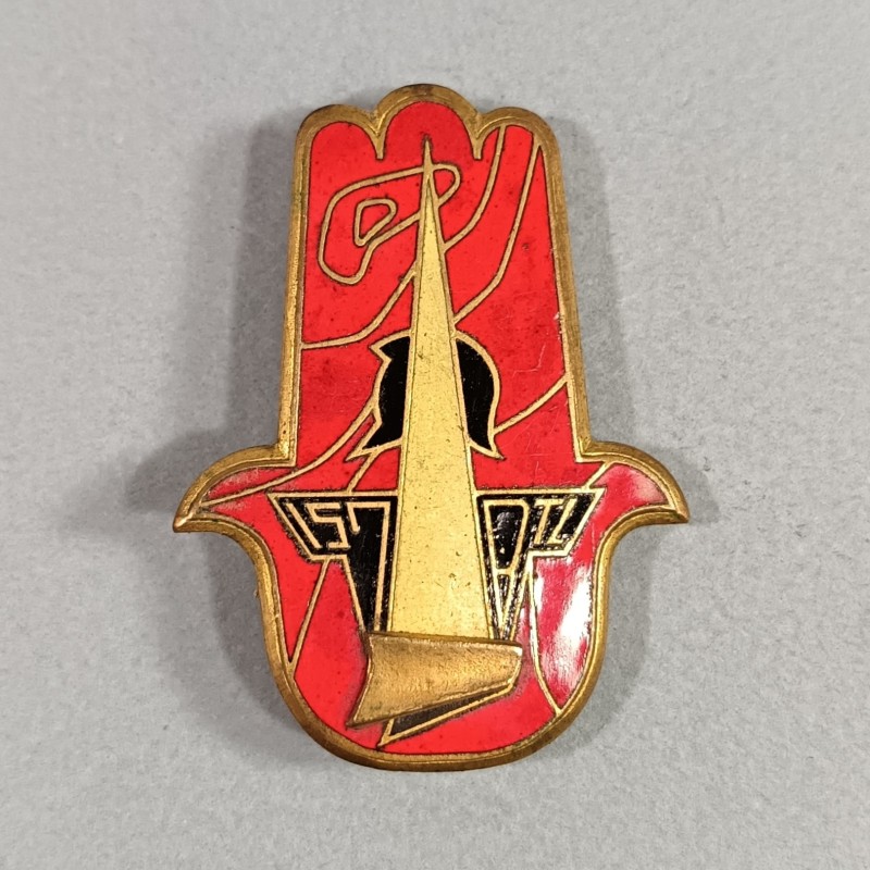 INSIGNE MILITAIRE GENIE 157 ème BTL BATAILLON DE TRAVAUX LOURDS FABRICATION DRAGO PARIS G.1415