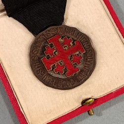 ITALIE VATICAN MEDAILLE DE L'ORDRE DU SAINT SEPULCRE DE JERUSALEM CANONISATION DU PAPE PIE X 1954