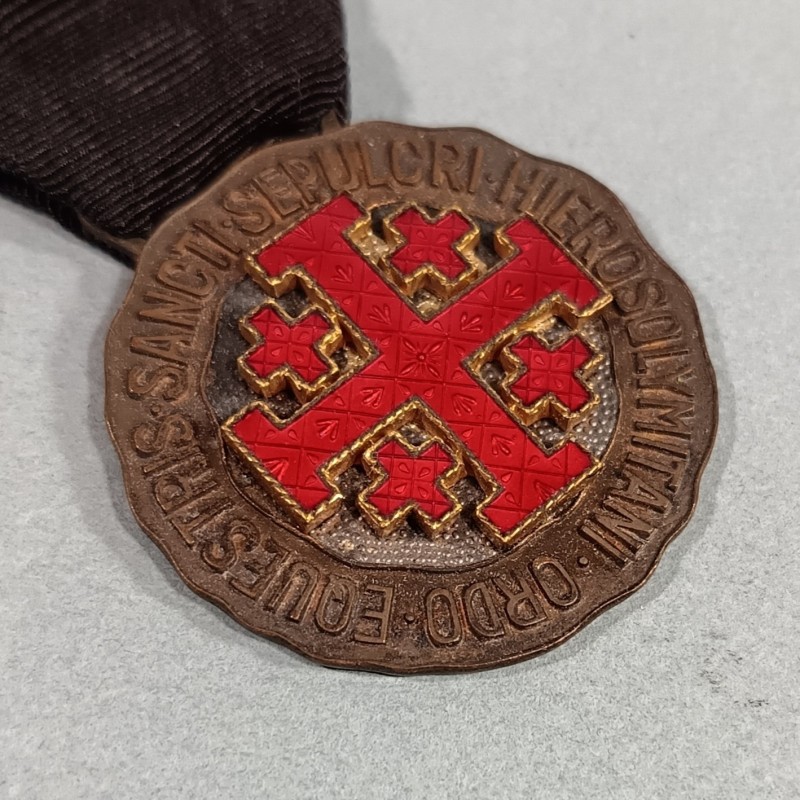 ITALIE VATICAN MEDAILLE DE L'ORDRE DU SAINT SEPULCRE DE JERUSALEM CANONISATION DU PAPE PIE X 1954