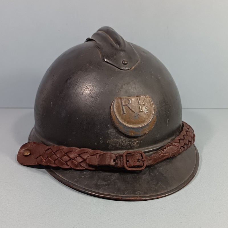 CASQUE ADRIAN MODELE 1915 OFFICIER DES TROUPES D'AFRIQUE TIRAILLEURS ET ZOUAVES COMPLET GUERRE 1914-1918
