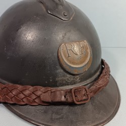 CASQUE ADRIAN MODELE 1915 OFFICIER DES TROUPES D'AFRIQUE TIRAILLEURS ET ZOUAVES COMPLET GUERRE 1914-1918