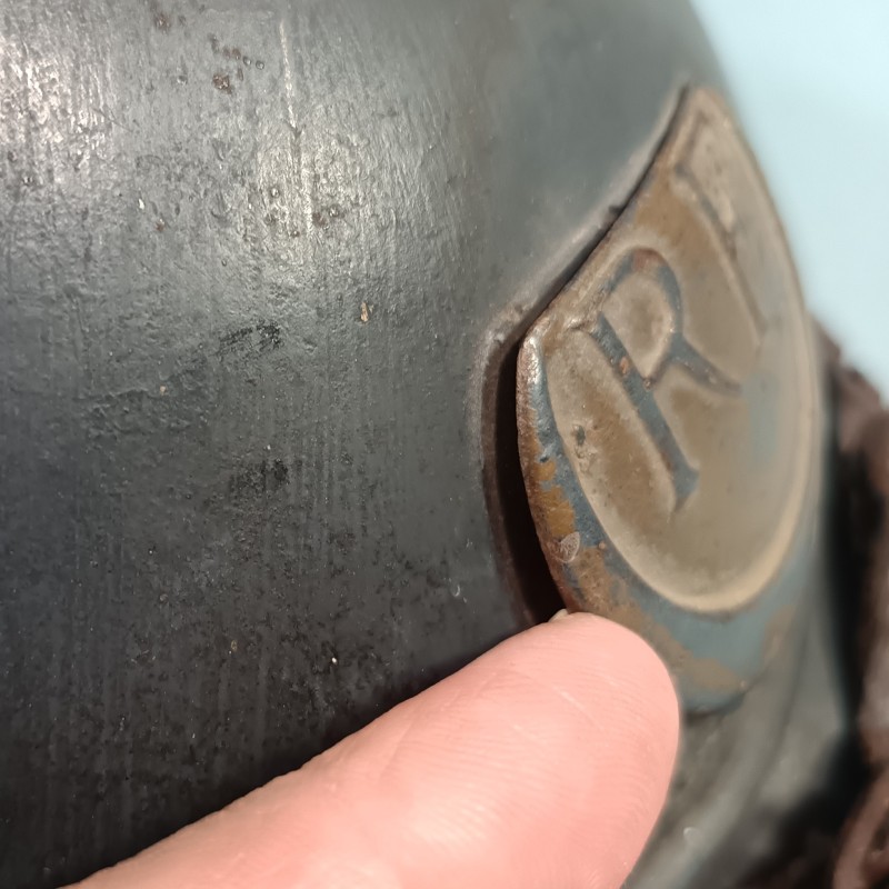 CASQUE ADRIAN MODELE 1915 OFFICIER DES TROUPES D'AFRIQUE TIRAILLEURS ET ZOUAVES COMPLET GUERRE 1914-1918