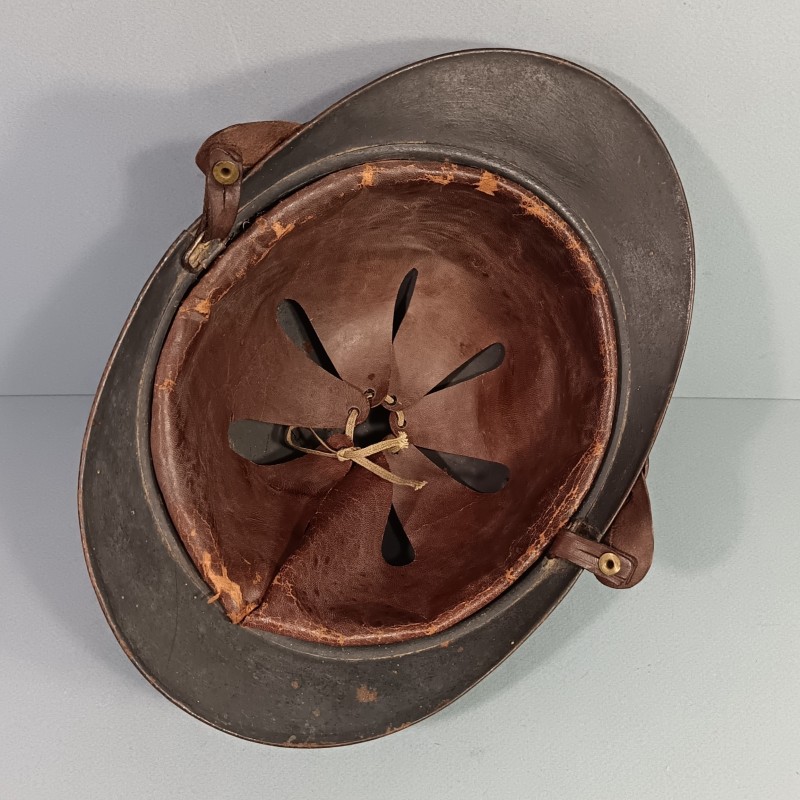 CASQUE ADRIAN MODELE 1915 OFFICIER DES TROUPES D'AFRIQUE TIRAILLEURS ET ZOUAVES COMPLET GUERRE 1914-1918